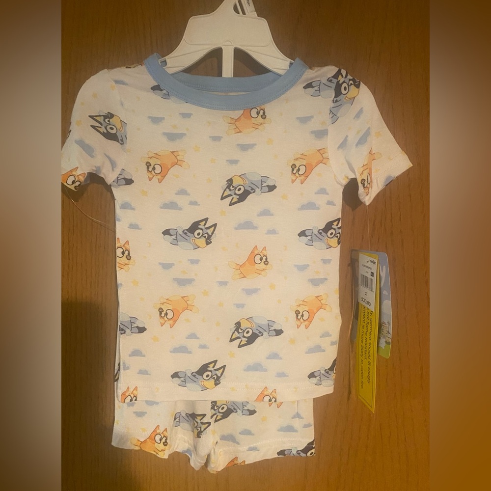 Bluey 2PC pajamas Set size 2t new with tags shorts and top